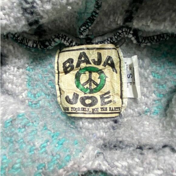 Small Mint & White Sweatshirt Hooded Pullover - Picture 6 of 10